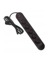 Listwa zasilająca Maclean MCE395 B, przedłużacz 5 gniazd + 3xUSB, 110-240V AC 50/60Hz, 2.1A max 2500W, 1,5m, czarna - nr 1