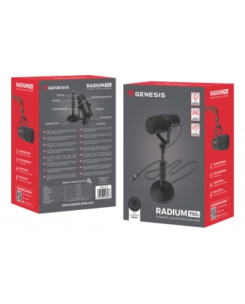 Mikrofon Genesis Radium 750D Studyjny USB/XLR Statyw