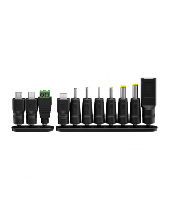 ZASILACZ UNIWERSALNY 3V-12V MAKS. 27W 11 ADAPTERÓW CZARNY 1.8M  64570 GOOBAY