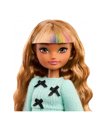 Barbie Dream Besties Zia Lalka i akcesoria, lalka modowa do ustawiania w różnych pozach o falowanych brązowych włosach JGG36