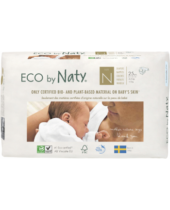Eco By Naty Ekologiczne Pieluszki Jednorazowe Rozmiar 0 1-4,5Kg 25Szt