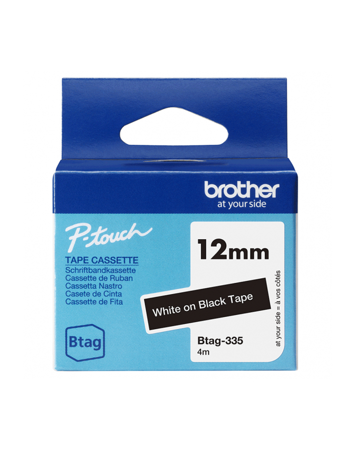 Brother BTAG-335 White on Black | Btag główny