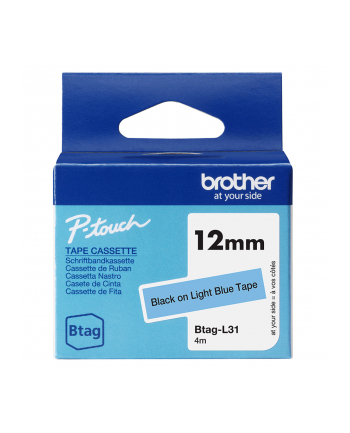 Brother BTAG-L31 Black on Light Blue | Btag