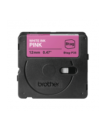 Brother BTAG-P35 White on Pink | Btag