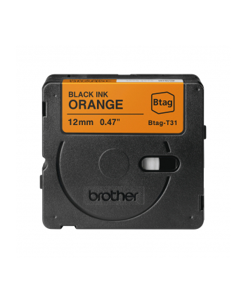 Brother BTAG-T31  Black on Orange | Btag