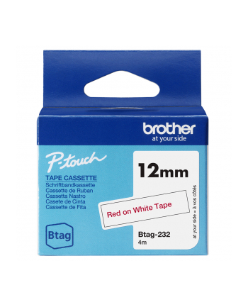 Brother BTAG-232 Red on White | Btag