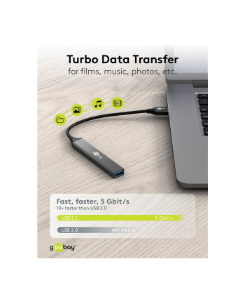 Goobay hub Usb 4-portowy (74456) nr 1