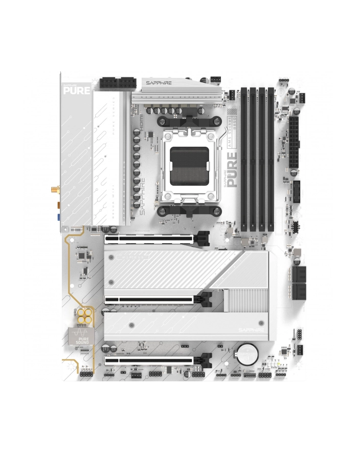 sapphire technology Płyta główna PURE B850A WIFI7 AM5 4DDR5 mATX główny