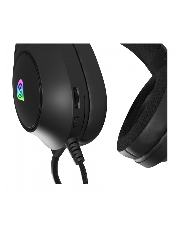 Słuchawki z mikrofonem Genesis Neon 213 RGB nauszne czarne główny
