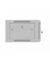 Szafa instalacyjna Lanberg Rack wisząca 19'' 4U 600x450 szara drzwi metalowe (flat pack) - nr 9