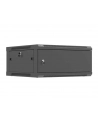 Szafa instalacyjna Rack wisząca 19'' 4U 600x600 czarna drzwi metalowe Lanberg (flat pack) - nr 1