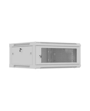Szafa instalacyjna Rack wisząca 19'' 4U 600x600 szara drzwi perforowane Lanberg (flat pack)