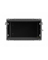 Szafa instalacyjna Rack 19'' Lanberg 6U 600x600 wisząca czarna drzwi perforowane (flat pack) - nr 5