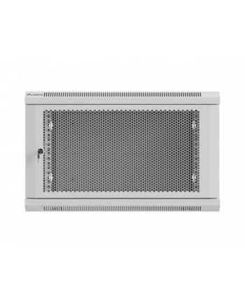 Szafa instalacyjna Rack 19'' Lanberg 6U 600x600 wisząca szara drzwi perforowane (flat pack)