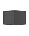 Szafa instalacyjna Rack 19'' Lanberg 9U 600x600 wisząca czarna drzwi perforowane (flat pack) - nr 14