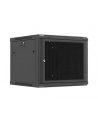 Szafa instalacyjna Rack 19'' Lanberg 9U 600x600 wisząca czarna drzwi perforowane (flat pack) - nr 15