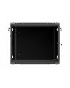 Szafa instalacyjna Rack 19'' Lanberg 9U 600x600 wisząca czarna drzwi perforowane (flat pack) - nr 5