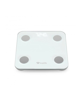 Waga diagnostyczna bluetooth TrueLife FitScale W1 BT biała kolorowy LCD 0,2 ~ 180 kg iOS, System Android