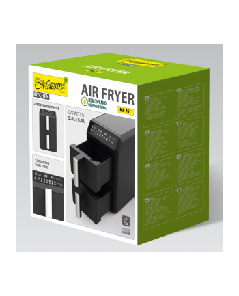 feel-maestro Frytownica beztłuszczowa podwójna pionowa 5l + 5l  2400W  MR-761