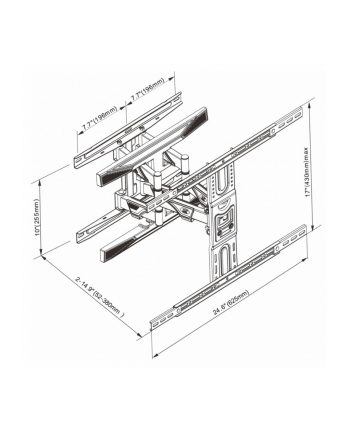 art Uchwyt do TV LCD/LED 40-75' 45KG AR-99 reg.pion/poziom 52-380mm max VESA 600x400 nr 1