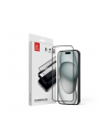 crong 3D Armour Glass - Szkło hartowane 9H Full Glue do iPhone 16 / iPhone 15 + ramka instalacyjna - nr 1