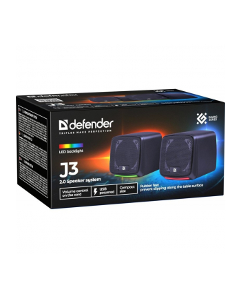 defender Głośniki komputerowe J3 2.0 6W LED USB Czarne nr 2