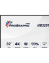 iiyama Monitor 31.5 cala ProGraphic HB3201UHSNP-B1 4K,IPS BLACK 2.0,450cd,VESA USB-c dock(PD:96W),HDMI,DP,DAISY/CHAIN,4xUSB,RJ45,3000:1,sRGB:100%,DCI-P3:99%, - nr 16
