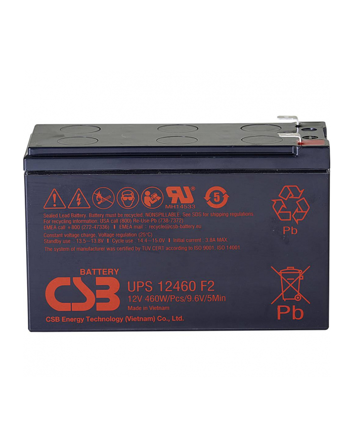 csb UPS12460 12V 9.6Ah UPS12460F2 główny