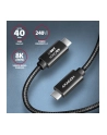 axagon BUCM4X-CM05AB Kabel USB-C - USB-C, USB4 Gen 3x2 0.5m, PD 240W, 8K HD, ALU, oplot Czarny - nr 38