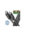 axagon BUCM4X-CM05AB Kabel USB-C - USB-C, USB4 Gen 3x2 0.5m, PD 240W, 8K HD, ALU, oplot Czarny - nr 46