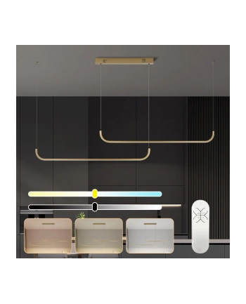 Immax Neo Pattini Smart Podwójna Oprawa Wisząca 160-280Cm, 53W, 3640Lm Złota Zigbee 3.0, Tuya