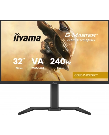 iiyama Monitor G-Master 31.5 cala GB3295QSU-B1 QHD,FastVA,240Hz,2xHDMI,DP,400cd,0,4ms, 2xUSB 3.2 , 2xUSB-C, HAS 150, FreeSync Premium - HDMI: 2560 x 1440 @48
