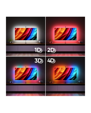 Dekoracja Nanoleaf 4D V2 TV Mirror + Light Strips Kit RGB Multicolor 24W do TV do 65''