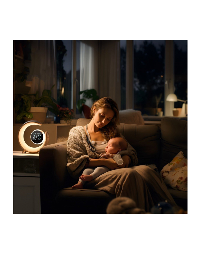 Immax Lampa Stołowa Peacock S Hodinami, Rgb Světlo, 20W, 400Lm (1688124) główny