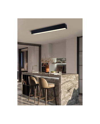Immax Neo Canto Smart Lampa Sufitowa 90X15Cm, 50W Czarna Zigbee 3.0, Tuya