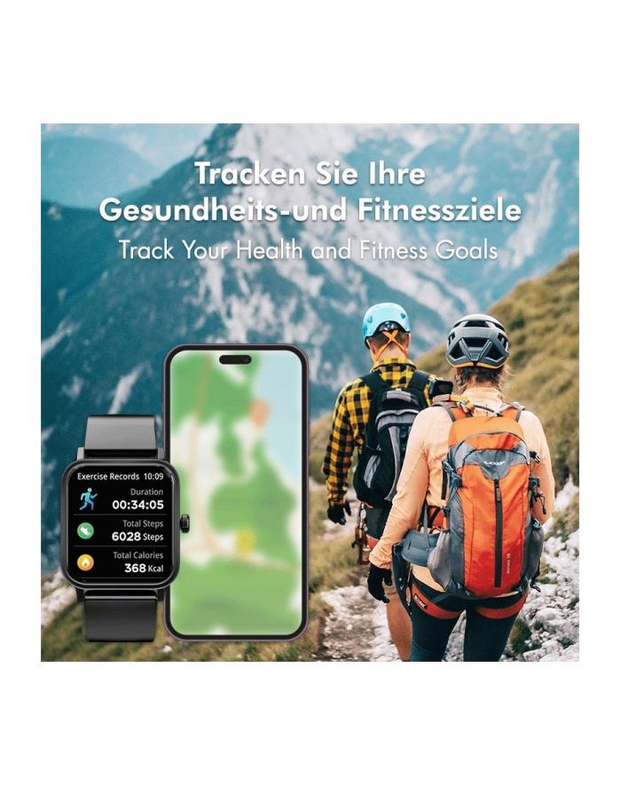 logilink Smartwatch LCD, BT5.2 IP68, różowy główny