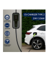 qoltec Mobilna ładowarka do samochodu elektrycznego EV z regulacją 2w1  Typ2 | 3.5kW | 230V | LCD | Przenośna |4m - nr 2