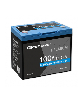 qoltec Akumulator LiFePO4 Litowo-Żelazowo-Fosforanowy | 12.8V | 100Ah | 1280Wh | Bluetooth | BMS