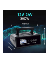 qoltec Mikroprocesorowa ładowarka 12V 24V 25A | Prostownik z funkcją naprawy do akumulatora AGM GEL SLA | LCD - nr 8