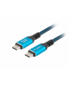 lanberg Kabel USB-C M/M USB4 0,5m 240W 8K 60HZ czarno-niebieski - nr 2