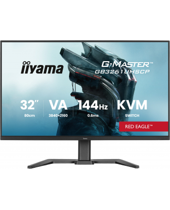 iiyama Monitor G-MASTER GB3261UHSCP-B1 4K,VA,144Hz,400cd, 3000:1,2xHDMI,DP,  USB-C,  4xUSB, KVM, FreeSync Premium, DisplayPort Only, 2x5W,HAS 150 nr 2