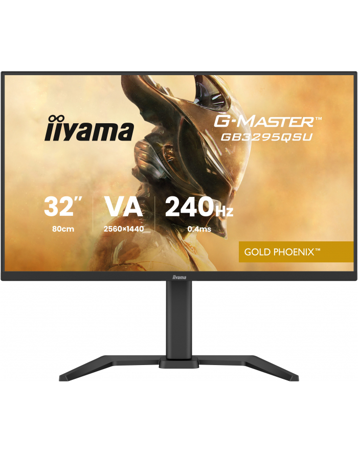 iiyama Monitor G-Master 31.5 cala GB3295QSU-B1 QHD,FastVA,240Hz,2xHDMI,DP,400cd,0,4ms, 2xUSB 3.2 , 2xUSB-C, HAS 150, FreeSync Premium - HDMI: 2560 x 1440 @48 główny