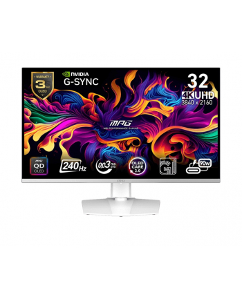 msi Monitor MPG 321URXW QD-OLED 31.5''/LED/UHD/Flat/240Hz/Black
