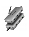 axagon HMC-CUB83X2 Wieloportovy hub USB 7in1, 10Gbps, 2x USB-A, 1x USB-C, 1x HDMI 4K/144Hz, DP 8K/30Hz, GLAN, PD 100W, 15cm USB-C kabel - nr 1