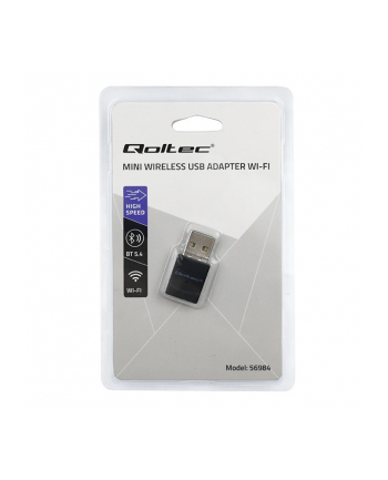 qoltec Bezprzewodowy mini Adapter Wi-Fi 6 | Standard AX | Bluetooth 5.4 | USB | 900Mbps nr 2