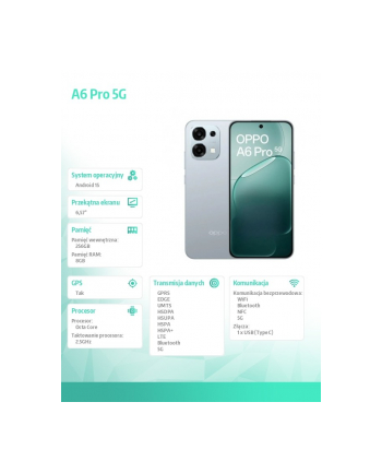 oppo Smartfon A6 Pro 5G 8/256GB Szary CPH2781