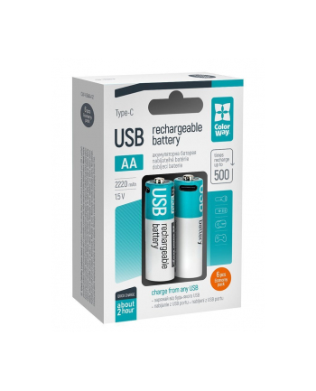 Colorway Bateria Ładowanie AA 2200mAh, Li-Pol, USB-C, 1.5V, 6ks (1727586)