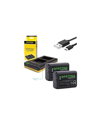 Patona Ładowarka Dual Quick pro Sony NP-FW50 + 2x baterie 1030mAh USB nr 2