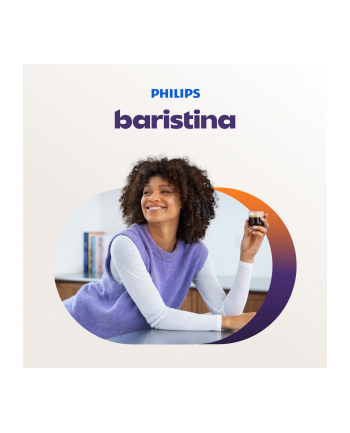PHILIPS Baristina BAR300/03 Mleczna biel, Portafilter Żółte Mango