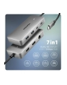 axagon HMC-CUB83X2 Wieloportovy hub USB 7in1, 10Gbps, 2x USB-A, 1x USB-C, 1x HDMI 4K/144Hz, DP 8K/30Hz, GLAN, PD 100W, 15cm USB-C kabel - nr 12